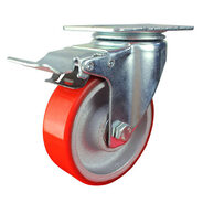 RUEDA Giratoria de Goma con Freno 3