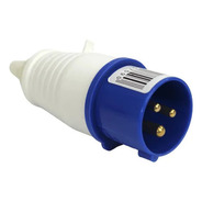 LEXO enchufe macho azul  industrial 2p  T 32A